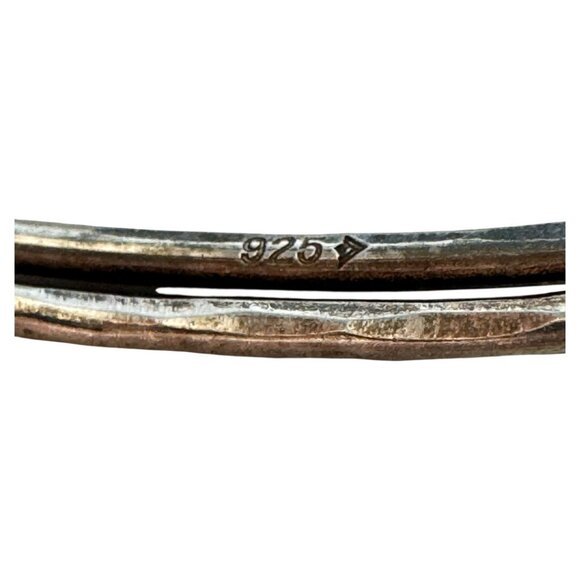 Silpada Sterling Silver 925 Goldstone Pyrite Bangle Bracelet - Picture 4 of 5